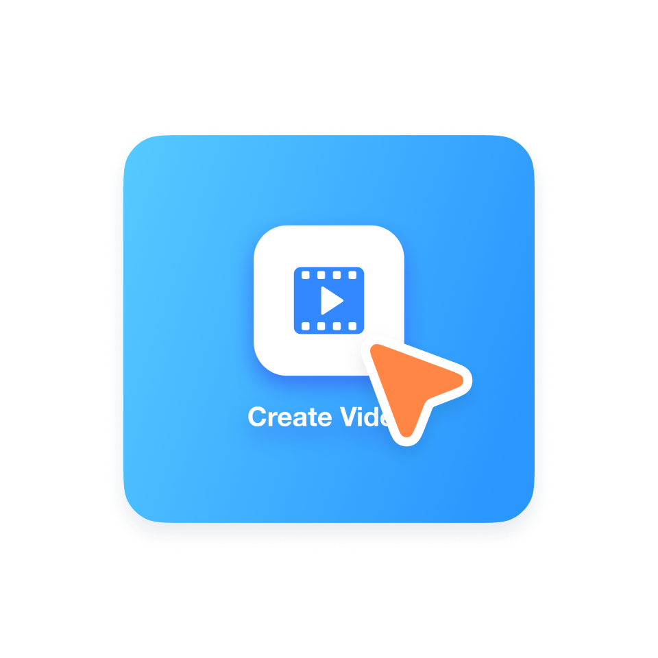 Visla’s case study video creator interface with the Create Video button for starting a project quickly.